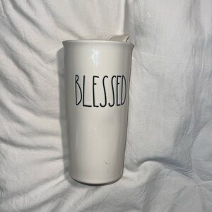 rae dunn blessed travel coffee mug